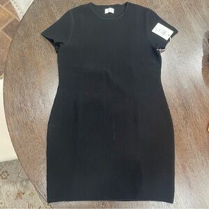 Cozi Black Ribbed Dress